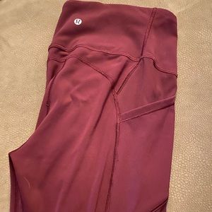 LuLu lemon red all the right places legging sz10